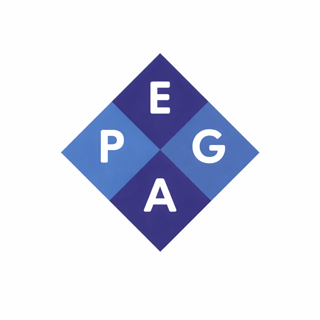 Logo geometrico con sfumature blu